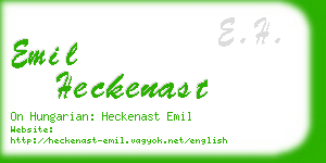 emil heckenast business card
